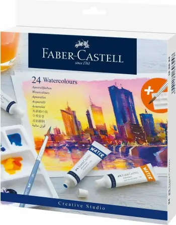 Akvarel ngjyra Faber-Castell 169624, 24 copë, 9 ml, multingjyra