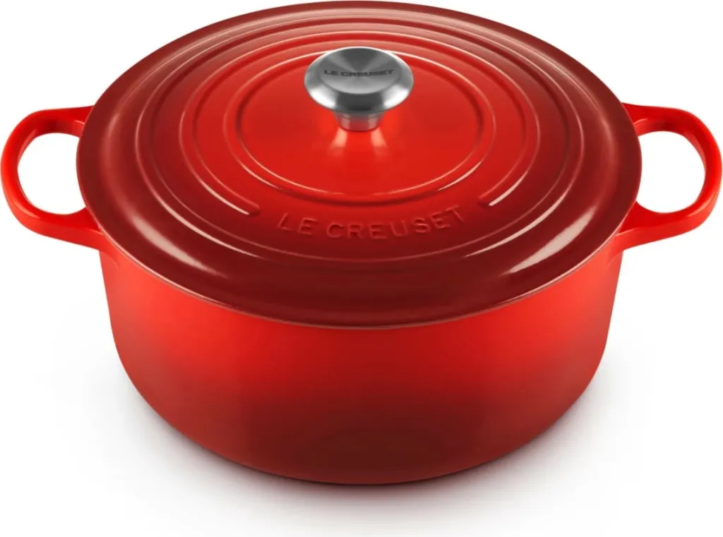 Tenxhere Le Creuset Signature 6.7L, gize, e kuqe, 28cm - 2