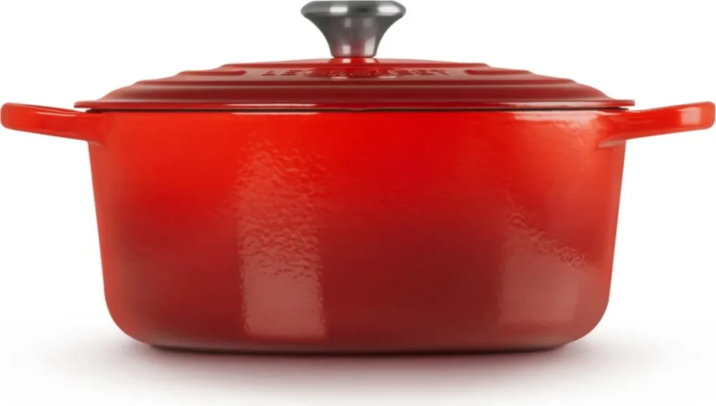 Tenxhere Le Creuset Signature 6.7L, gize, e kuqe, 28cm - 3
