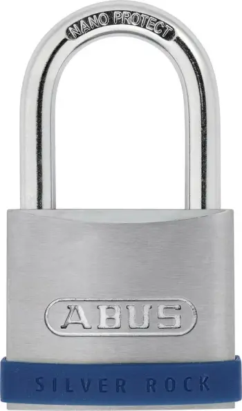 Dry Abus Silver Rock 5 40HB40 SL 5, klasik me çelës, blu dhe argjendtë