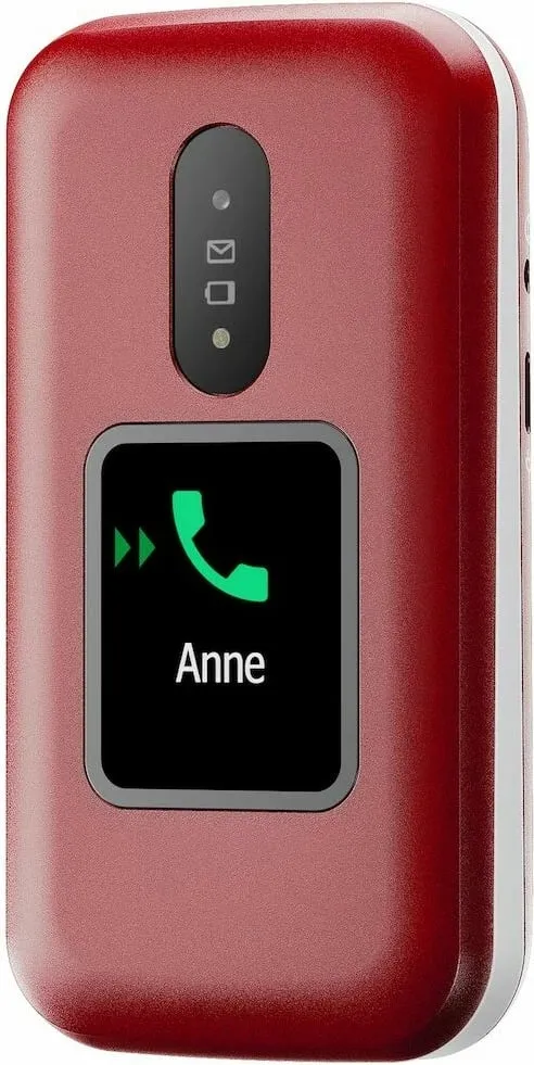 Celular Doro 2880, Clamshell, Single SIM, 320 x 240 pixels, Bluetooth, 1000 mAh, Kuq, Bardhë - 4