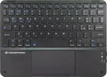 Tastierë wireless Conceptronic, QWERTY italian, touchpad, Bluetooth, e zezë