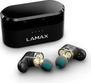 Kufje Lamax Duals1 true wireless, Bluetooth 5.0, 28 orë, të zeza