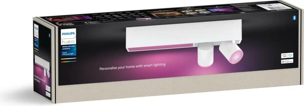 Dritë tavani Philips Hue Centris 2-spot, Smart, Bluetooth, LED, Metal, Bardhë - 6