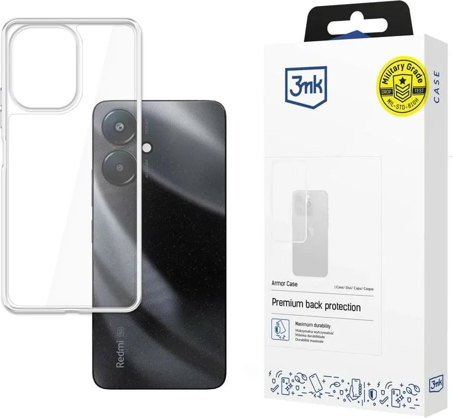 Mbështjellës 3mk Armor Case për Xiaomi Redmi 13C 5G, transparent - 1