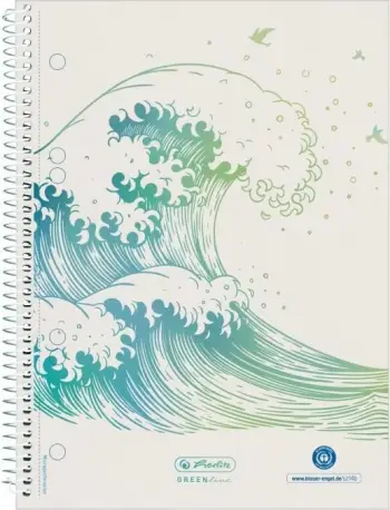 Fletore herlitz GREENline, A5, 70 fletë, katrore, e bardhë, pattern
