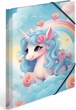 Dosje elastike HERMA Happy Unicorns, A4, karton, shumengjyrëshe - 1