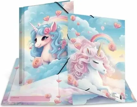 Dosje elastike HERMA Happy Unicorns, A4, karton, shumengjyrëshe - 2