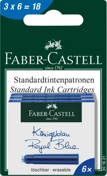 Stilolaps Faber-Castell 201621, 18 copë, ngjyrë kaltër