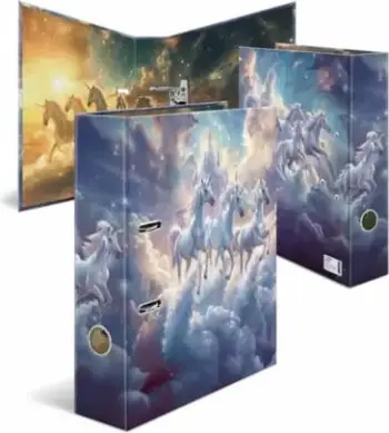 Dosje motivi HERMA Fantasy Unicorns, A4, karton, shumëngjyrëshe