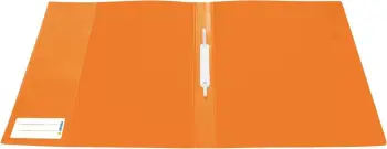 Dosje me kapëse Herma A4, PP transparente, paketë 3 copë, portokalli