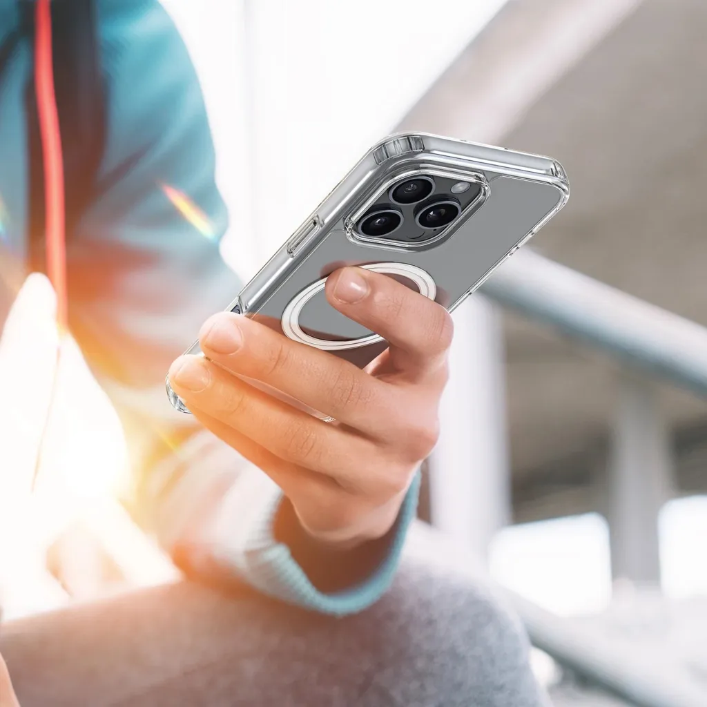 Mbështjellës Dux Ducis Clin Mag për iPhone 16 Pro, MagSafe, transparent - 11