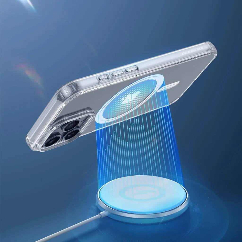 Mbështjellës Dux Ducis Clin Mag për iPhone 16 Pro, MagSafe, transparent - 4