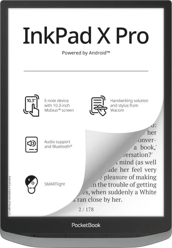 Tablet PocketBook InkPad X Pro, 32GB, 2GB RAM, 10.3 inç, gri - 1