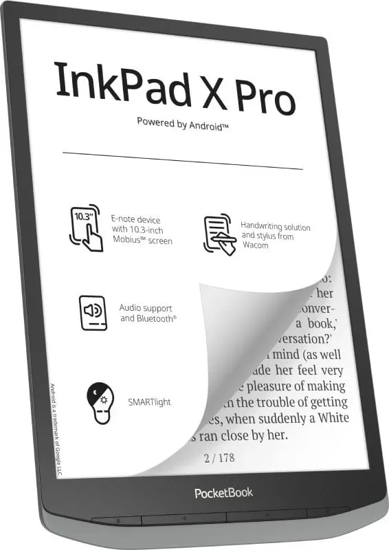 Tablet PocketBook InkPad X Pro, 32GB, 2GB RAM, 10.3 inç, gri - 4