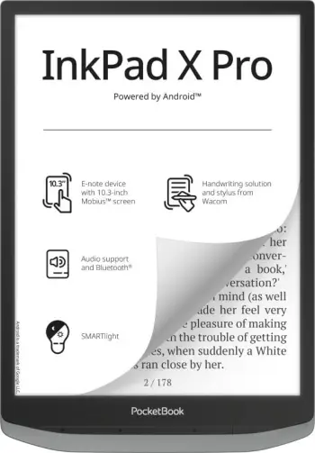 Tablet PocketBook InkPad X Pro, 32GB, 2GB RAM, 10.3 inç, gri