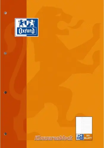 Bllok A4 Oxford 100061261, portokalli