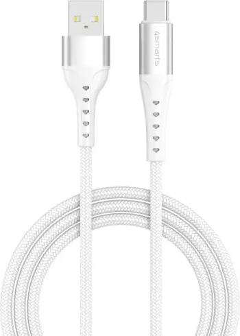 Kabllo USB-A në USB-C 4smarts PrimeCord 1.5m 18W, bardhë