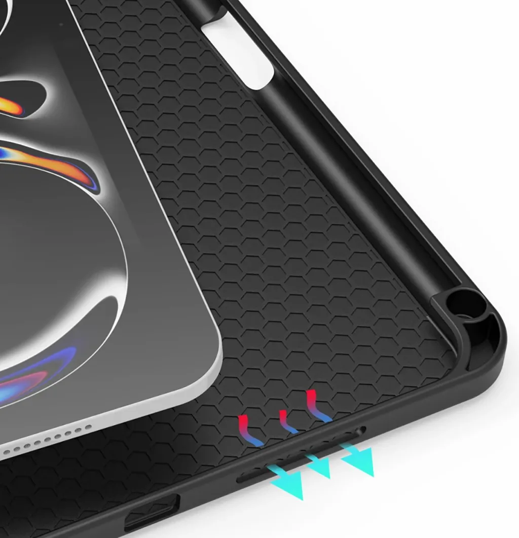 Mbulesë tablet DUX DUCIS Domo Series për iPad Pro 11 M4, funksion stand, me mbajtëse stylus, e zezë - 12