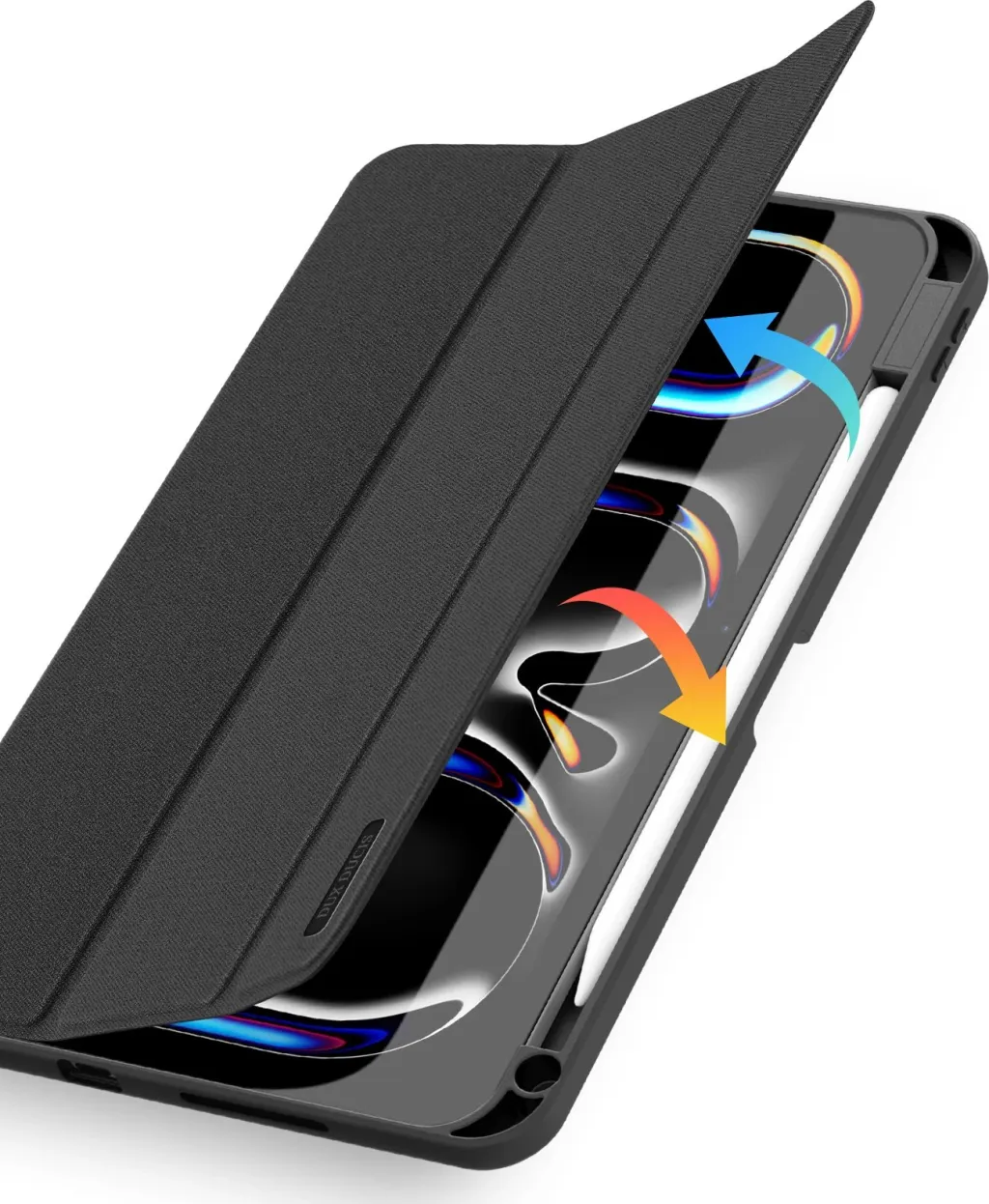 Mbulesë tablet DUX DUCIS Domo Series për iPad Pro 11 M4, funksion stand, me mbajtëse stylus, e zezë - 3