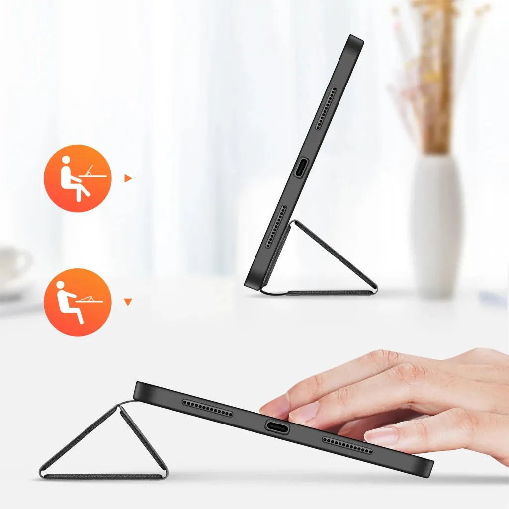 Mbulesë tablet DUX DUCIS Domo Series për iPad Pro 11 M4, funksion stand, me mbajtëse stylus, e zezë - 7