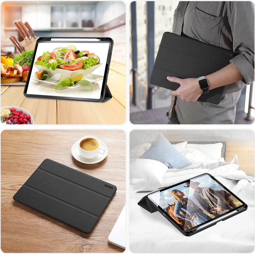 Mbulesë tablet DUX DUCIS Domo Series për iPad Pro 11 M4, funksion stand, me mbajtëse stylus, e zezë - 9