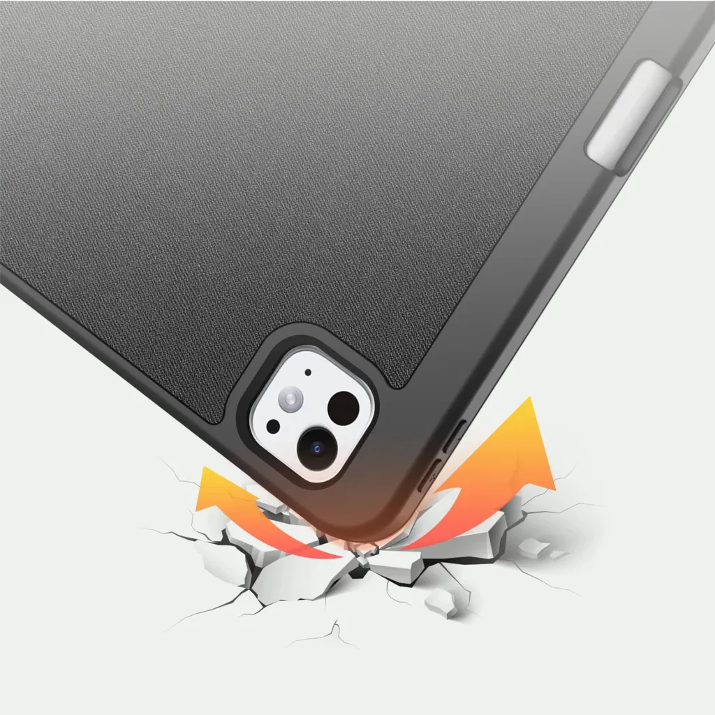 Mbulesë tablet DUX DUCIS Domo Series për iPad Pro 11 M4, funksion stand, me mbajtëse stylus, e zezë - 10