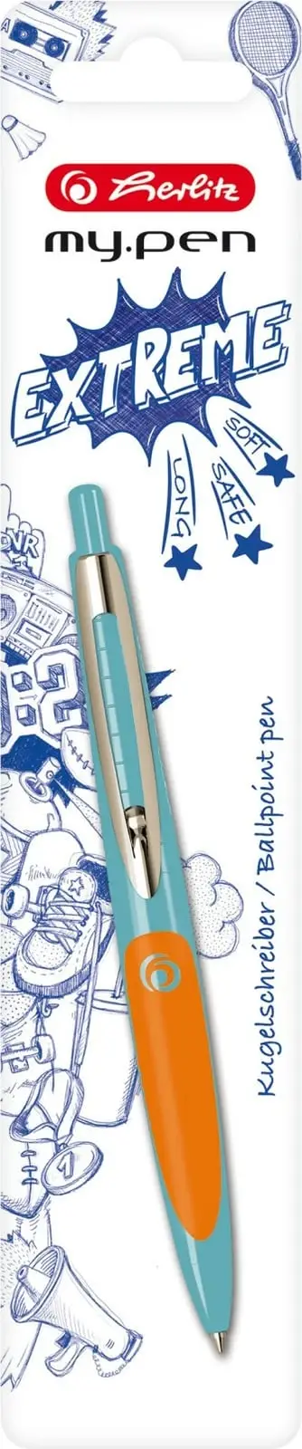 Stilolaps herlitz my.pen me klips, ngjyrë e kaltër, i mbushshëm