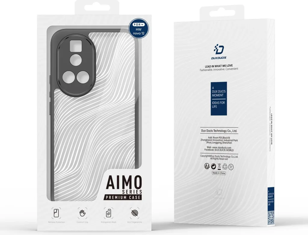 Mbështjellës Dux Ducis Aimo për Huawei Nova 12, zi - 10