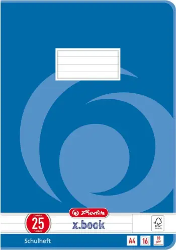 Fletore herlitz 3322500, A4, 16 fletë, me vija, ngjyrë blu