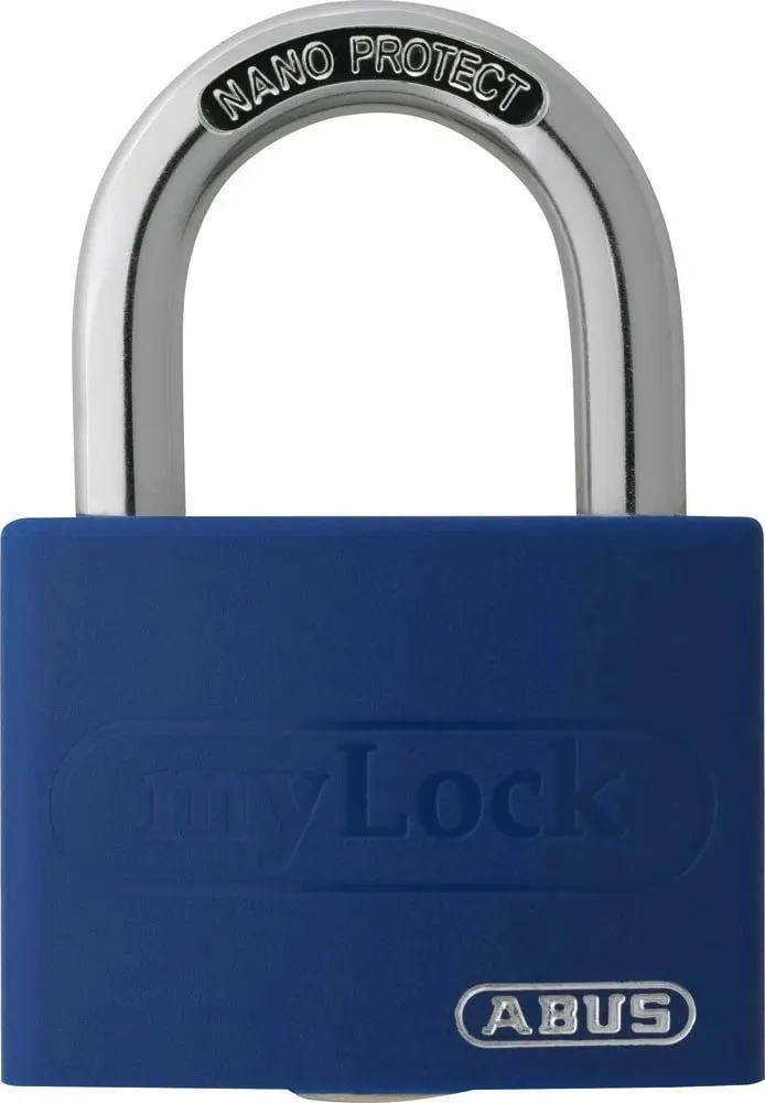 Dry Abus MyLock T65AL, 43mm, me çelës, blu - 1
