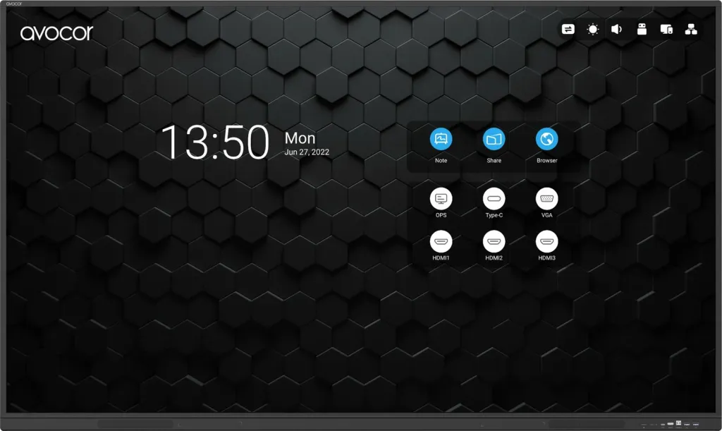 Display interaktiv AVOCOR S-Serie AVS-8610, 86 inç, 4K Ultra HD, Touchscreen, 64GB, i zi - 2