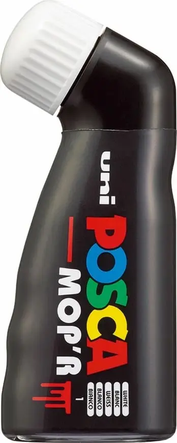 Marker boje Posca MOP'R PCM-22, majë shkumë, i bardhë