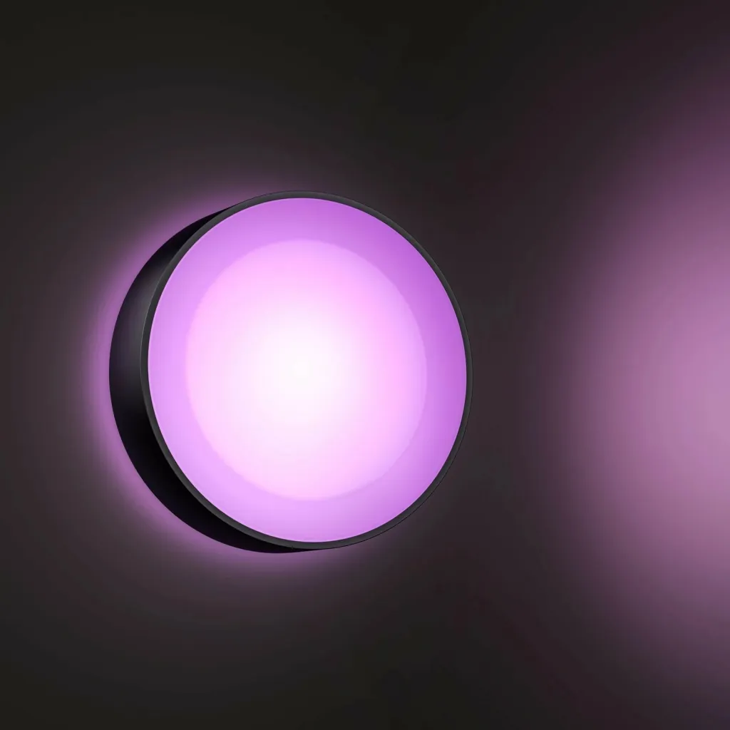Lampë muri Philips Hue Daylo, smart, IP44, e zezë - 5