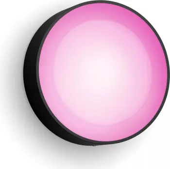 Lampë muri Philips Hue Daylo, smart, IP44, e zezë