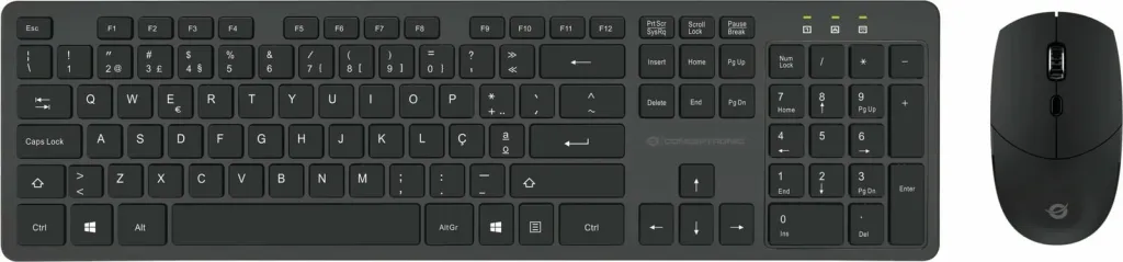 Set tastierë wireless me maus Conceptronic, QWERTY portugalisht, 105 taste, 2.4GHz, e zezë - 1