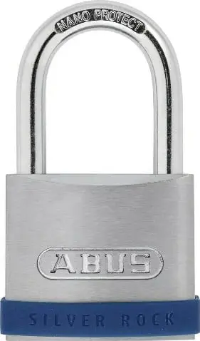 Dry Abus Silver Rock 5/50 SL 7, 50mm, 2 çelësa, argjendtë