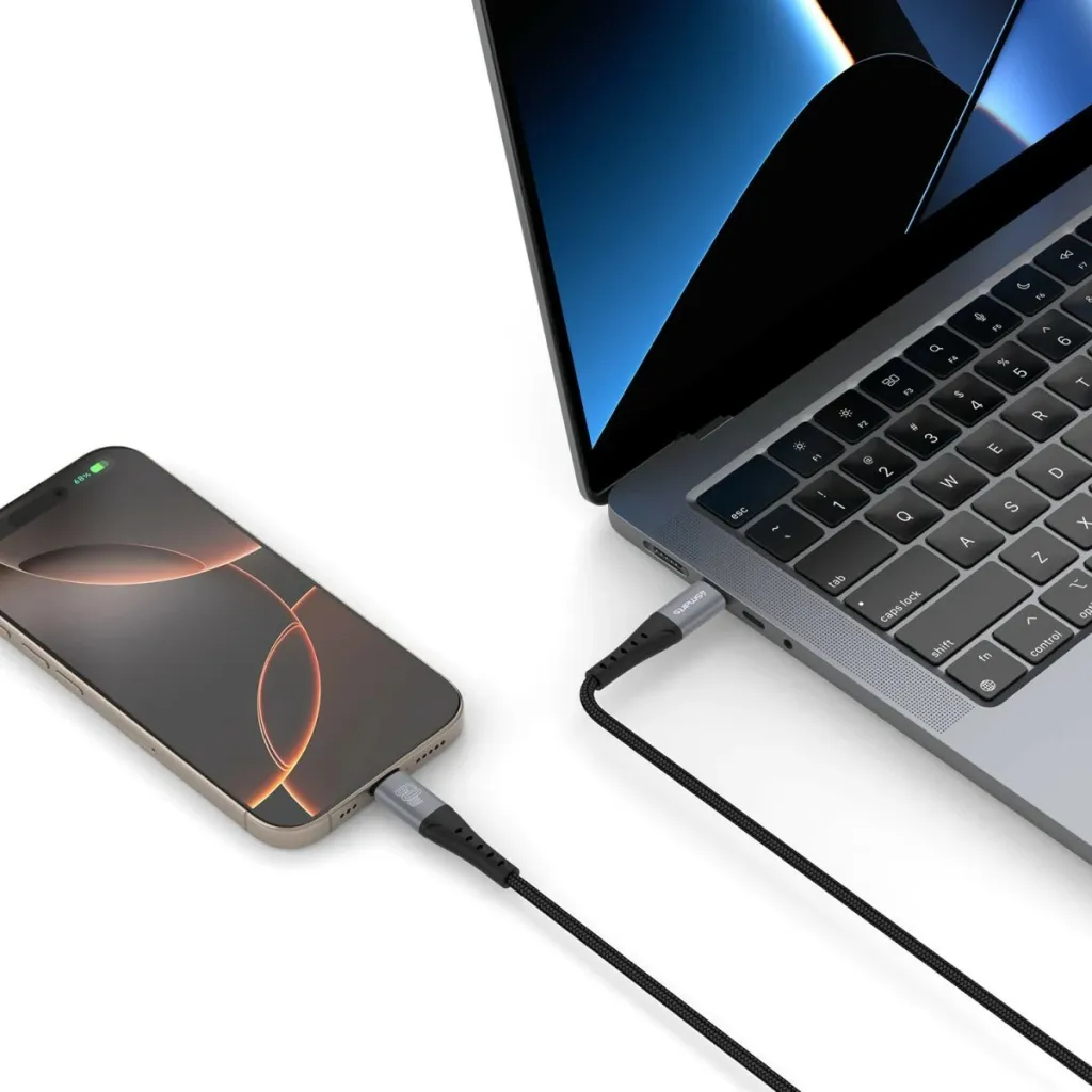 Kabllo USB-C 4smarts PrimeCord 1.5m 60W, e zezë - 4