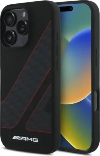 Mbështjellës AMG MagSafe për iPhone 16 Pro Max, i zi