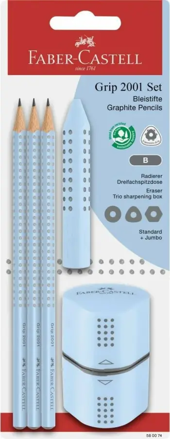 Set lapsa Faber Castell Grip 2001 580074, 5 pjesë, sky blue