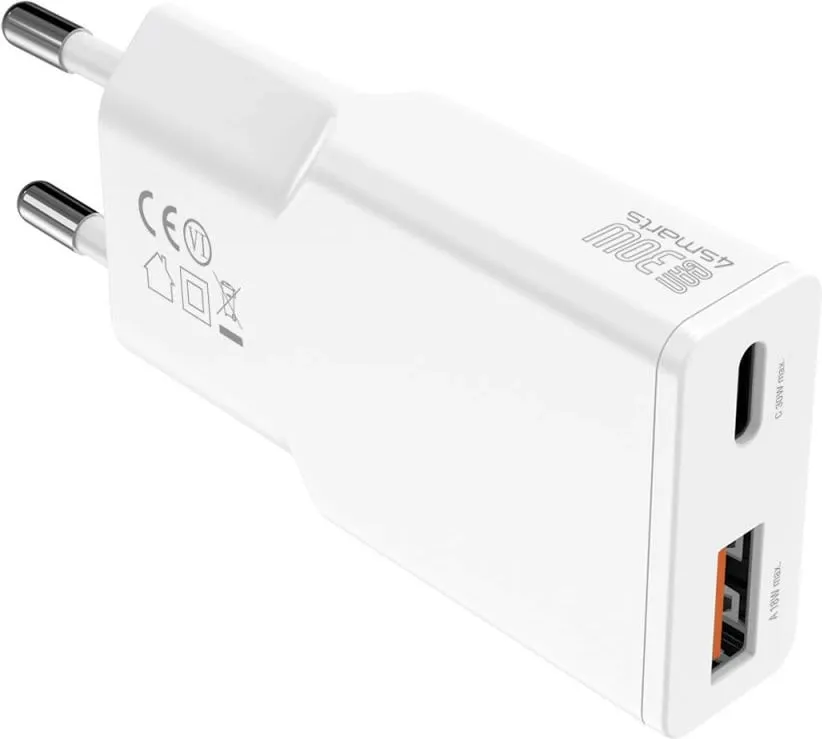 Karikues 4smarts PDPlug Duos Slim, 12 V, Bardhë - 3