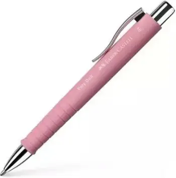 Stilolaps Faber-Castell 241127, me klips, i mbushshëm, ngjyrë rozë, shkrim blu
