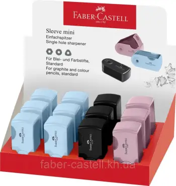 Mprehëse lapsash Faber-Castell 182774, manuale, plastikë, ngjyrë e zezë/blu/rozë