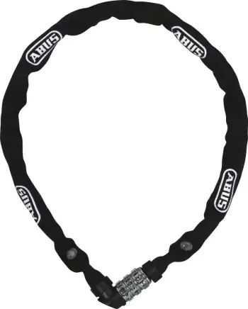 Kyç zinxhir biçiklete Abus 1200/110 Web, 110 cm, diametër 4 mm, i zi