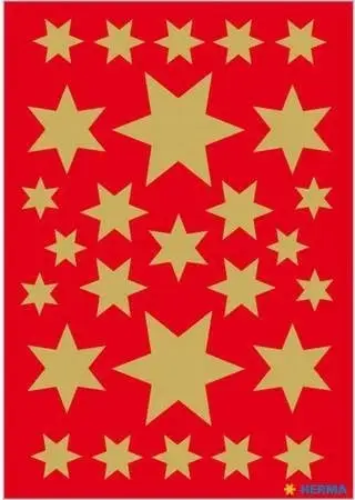 Sticker yje HERMA, letër, ngjyrë ari, ngjitës i përhershëm