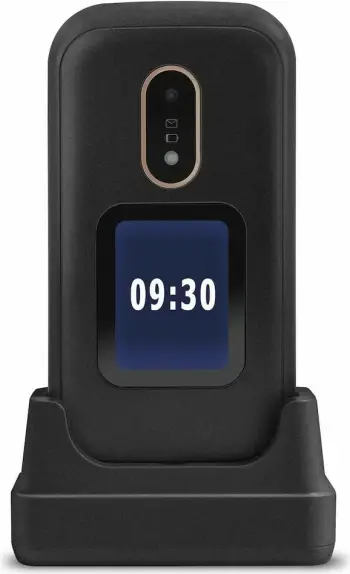 Celular Doro 6060, Clamshell, 320 x 240 pixels, 3 MP, 1000 mAh, e zezë, e bardhë