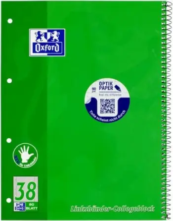 Bllok Oxford A4, 90g, ngjyrë e gjelbër