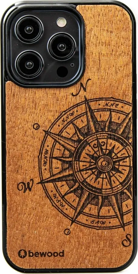 Mbështjellës Bewood Traveler Merbau për iPhone 15 Pro, dru, kafe - 1