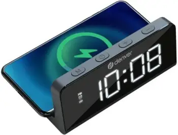 Denver Wireless Charge Alarm Clock ECQ-103MK2