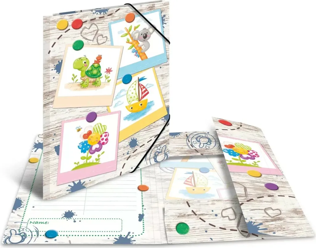 Dosje elastike HERMA Kindergarten Sandbox Friends, A3, karton i qëndrueshëm, me printim të brendshëm - 1